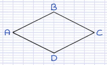 Losange ABCD.
