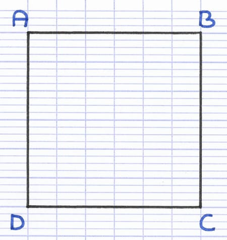 Carré ABCD.