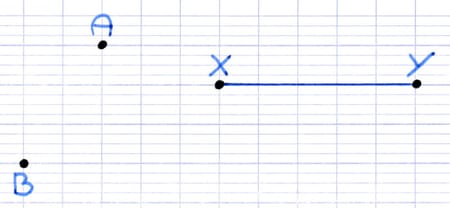 Segment [XY] dont on cherche à construire l’image par translation.