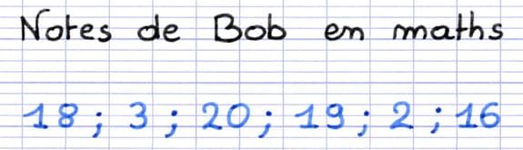 Série statistique dont on cherche à calculer la moyenne dans un tableur.