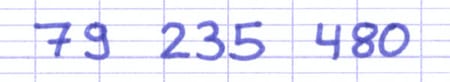 Le nombre entier 79 235 480.