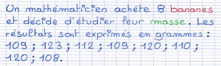 Exemple d’une série statistique dans laquelle la population étudiée correspond à un objet.
